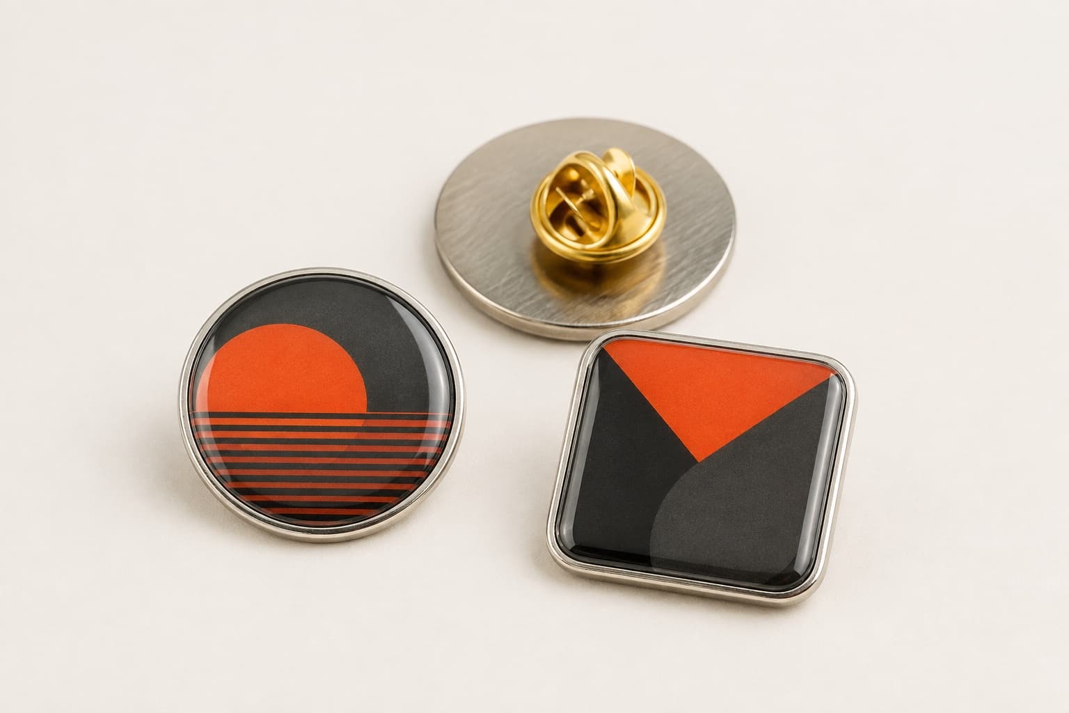 Custom Pins with Your Logo — 3D Resin, From 50 pcs